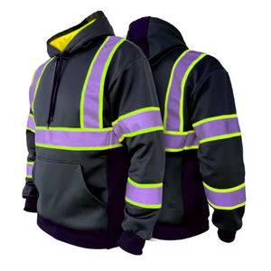 Sudadera de Seguridad Vial de Alta Visibilidad ANSI/EN Clase 3, Económica, con Luces LED Reflectantes, Impermeable, para Invierno - Product Image 2