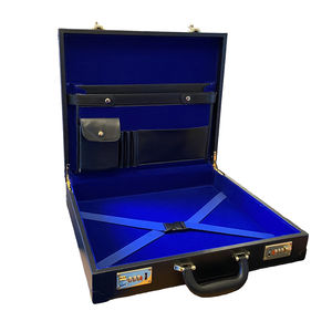 Étui pour tablier de maître maçon bleu personnalisé, broderie dorée, broderie artisanale de régalia de maître maçon, prix compétitif - Product Image 4