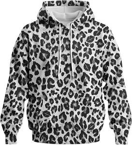 Sudadera con Capucha Superior International Personalizada con Estampado de Leopardo para Hombre y Mujer - Product Image 1