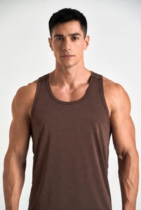 Breathable Top Quality Custom <b>Logo</b> Fitness Clothing Tank Top Men Factory Price Cotton Sleeveless Tank Top - Product Image 4