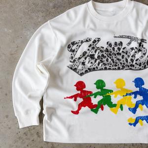 Camiseta de Manga Larga de Algodón Térmico de Alta Calidad Personalizada, Camiseta Vintage Lavada con Ácido, Camiseta con Estampado DTG para Hombre - Product Image 2