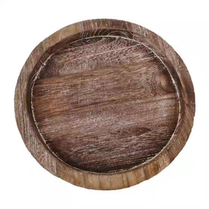 Bandeja de Madera con Acabado de Aceite, Estilo Moderno y Minimalista, Portavasos Individual Portátil, Estante de Almacenamiento para Cocina, Desayuno, Comida para Bebés - Product Image 4