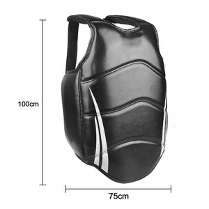 Protection de poitrine en cuir pour entraînement de MMA, couleur noire, meilleur fournisseur OEM, équipement de combat personnalisé, best-seller OEM - Product Image 3