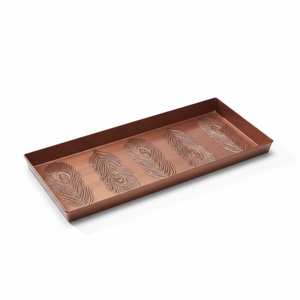 Ensemble de 3 plateaux décoratifs rectangulaires en zinc galvanisé, style farmhouse, pour la maison, à prix avantageux. - Product Image 2