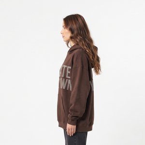 Women Oversize Pullover Tracksuit 100% Fleece Polyester Loose Fit Long Sleeve Street Wear Winter Wear Heavy <b>Weight</b> Hoody Ladies - Product Image 3
