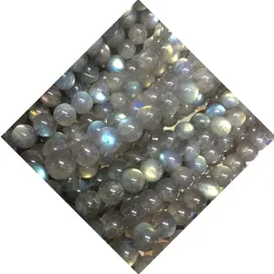 Labradorite Gemstone Blue Flash Round Loose Beads make wholesale
