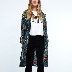 Vintage Flower Printed Loose Fit <b>Kimonos</b> Casual Women Bohemia Robes Oversize Maxi <b>Kimonos</b> Dress - Product Image 1