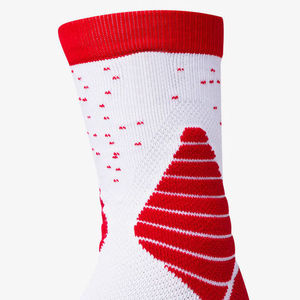 Calcetines Deportivos Geométricos Rojos y Blancos Personalizados al por Mayor, Calcetines de Algodón 100% Antideslizantes, Transpirables, Tejidos, para Correr, para Adultos, de Verano - Product Image 5