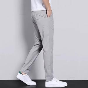 Pantalones Casuales Elásticos Ultrafinos para Hombre, Ligeros, Transpirables, de Secado Rápido, de Seda de Hielo, Ajustados, Rectos, para Negocios - Product Image 6