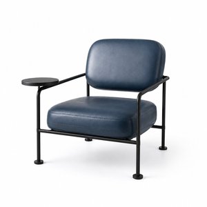 Fauteuil de détente moderne avec siège en cuir PU rembourré pour hôtel, salon, chambre à coucher, mobilier de salon - Product Image 1