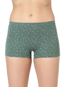 กางเกงในขาสั้นผู้หญิงผ้าฝ้ายพรีเมียม 100% คุณภาพสูง พิมพ์ลายดอกไม้ ปิดคลุมดี  รับผลิตตามสั่งจากโรงงานโดยตรง พร้อมสกรีนโลโก้ - Product Image 4