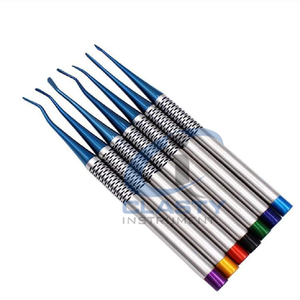 Ensemble d'instruments chirurgicaux dentaires de haute qualité en acier inoxydable, poignée moletée manuelle, plusieurs couleurs, certifié CE, outils de classe I - Product Image 2
