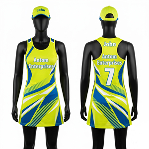 Vestido de Netball Sublimado Personalizado para Mujer, Uniforme de Equipo sin Mangas, Ropa Deportiva Transpirable de Poliéster con Impresión de Logotipo para Partidos de Club - Product Image 1