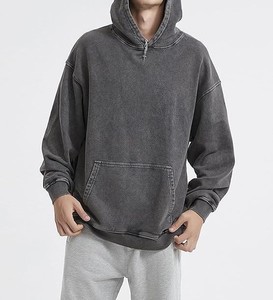 RTS Wholesale Price Pure Cotton Men Oversized Acid Wash Custom Made Fashion Streetwear <b>Style</b> Soft & Comfortable Hoodies AI-HD-11 - Product Image 4