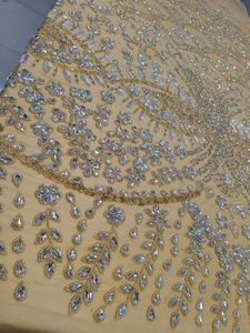 Elegant Handmade Eco-Friendly Luxury Beaded <b>Sequin</b> Embroidered Lace Fabric Floral Pattern Home Textiles Decorative Mesh Trim 5 - Product Image 3