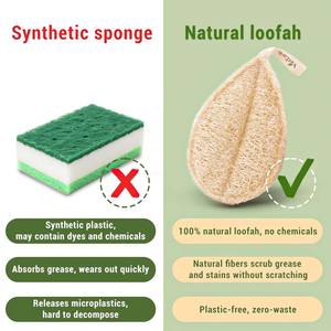 READY TO SHIP Natura Microfiber <b>Loofah</b> Scrubber Teardrop Design Soft Reusable Comfortable Durable Eco-Friendly for Home Use - Product Image 4