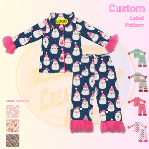 <strong>Christmas</strong> <strong>Baby</strong> Sui Cartoon Pajama Set Kids <strong>Outfits</strong> for Girls <strong>Cute</strong> Autumn Winter Girls Clothing Red <strong>Christmas</strong> Print Pajama Set - Product Image 1