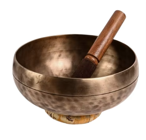 Cuenco Tibetano de Metal Negro y Latón para Sanación con Sonido, Yoga, Mindfulness, Meditación, Relajación, Arte Coleccionable, Diseño Feng Shui - Product Image 5