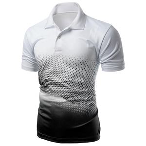 Polo de golf décontracté pour homme à séchage rapide 100% coton T-Shirt personnalisé à motif solide imprimé numériquement Vente en gros - Product Image 4