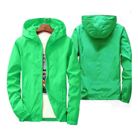 Veste coupe-vent unisexe rose à capuche personnalisée, style streetwear, légère et fine, fermeture éclair, vêtement d'extérieur décontracté pour l'été, haute qualité, ODM