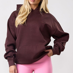 Sudadera con Capucha Extra Grande de Forro Polar para Mujer, de Alta Calidad, Personalizada, Ecológica, con Logotipo Frontal Sólido - Product Image 1