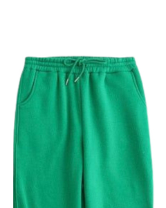Conjunto Deportivo Unisex Verde con Capucha, Manga Larga, Color Sólido, Informal, Transpirable, Holgado, de Algodón para Adultos - Product Image 4