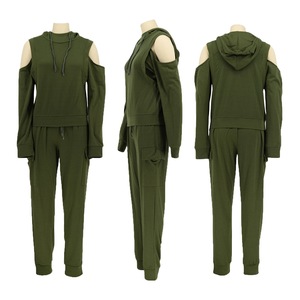 Ensemble de survêtement rose à capuche pour femme, manches longues, couleur unie, décontracté, en polaire, coupe ample avec poches - Product Image 1