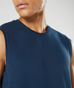 Camiseta sin mangas de algodón premium para hombre, talla XL, personalizada, transpirable, de punto, para entrenamiento físico, con decoración estampada en el cuello, nueva. - Product Image 6