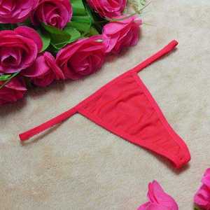 กางเกงในผู้หญิงสีแดงแบบ Thong เอวต่ำ เซ็กซี่ ไร้รอยต่อ ระบายอากาศได้ดี เป็นมิตรกับสิ่งแวดล้อม ผลิตจากไนลอนถัก สีพื้น ความหนาปกติ สำหรับผู้ใหญ่ - Product Image 5