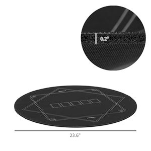 Tappetino da Tavolo per Poker Texas Hold'em Nero con Fondo Antiscivolo, Accessori per Giochi - Product Image 3