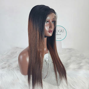 Peluca de Cabello Humano Liso Color Chocolate Marrón 13X4, Peluca Frontal de Encaje Transparente con Cabello de Bebé Pre-Arrancado - Product Image 3