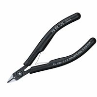 Knipex 75 02 125 SB Alicates de corte diagonal electrónicos de acero inoxidable con agarre de PVC extrafino de 125 mm, peso ligero