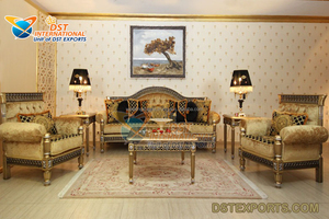 Elegante juego de sofás de 7 plazas para sala de estar, juego de sofás pulidos blancos modernos para el hogar, muebles de sala de estar de aspecto moderno - Product Image 4