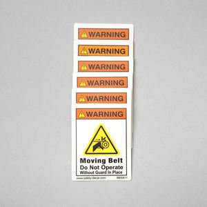 Etiquetas de Embalaje Mate Resistentes al Calor y a los Arañazos con Adhesivo 3M Impermeable para Protección de Cintas Transportadoras AGS WARNING - Product Image 5