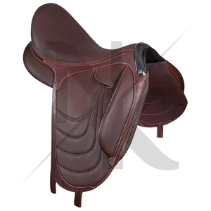 Silla de doma inglesa premium de cuero genuino con estructura de madera, duradera y de calidad superior. Productos ecuestres ingleses de Pakistán. - Product Image 2