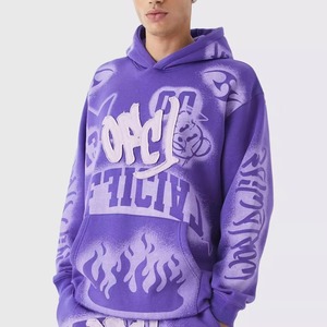 OEM Oversized Cotton Tracksuit Chenille Embroidery Print Custom Graphic Acid Wash Soft Jogger Set Streetwear Casual Fitness Wear - Product Image 3