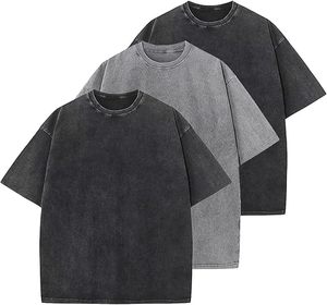 T-shirts en coton surdimensionnés pour hommes, coupe ample, effet vintage, manches courtes, hauts décontractés, tailles personnalisables, mode féminine - Product Image 5