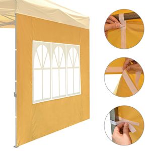 PANTONG 15-1046TPX Gazebo EZ 3x3m con Finestre Giallo Minerale Pergola & Tenda & Gazebo - Product Image 5