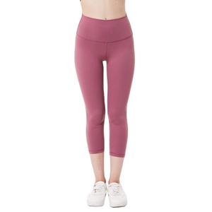 Leggings Capri de Yoga Taille Haute pour Femme, Design Croisé Évidé, Extensibles dans les Quatre Sens, Spandex/Nylon - Product Image 4