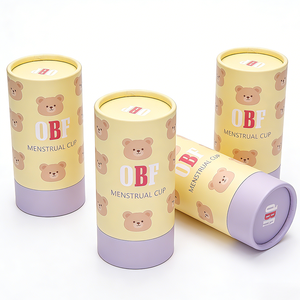 Scatola per Coppetta Mestruale Cilindrica Personalizzata con Logo <span class=keywords><strong>OBF</strong></span>, in Materiali Riciclati, Monouso/Riutilizzabile, Colore Personalizzabile - Product Image 5
