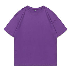 เสื้อยืดแขนสั้นสีส้มทรงโอเวอร์ไซส์สำหรับผู้ชาย คอกลม ผ้าถัก สีพื้นเรียบ ทรงพอดีตัว - Product Image 2