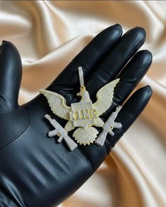 จี้นกฮูกประดับเพชรโมอิสซาไนต์ เงินแท้ 925 ชุบทอง 18K ดีไซน์หรูหราแบบกรงเล็บ  งานสั่งทำพิเศษ - Product Image 5