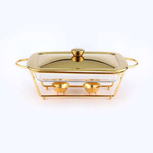 Plat de service de luxe classique en acier inoxydable avec cadre robuste pour banquets de mariage et événements d'entreprise - Product Image 3