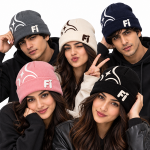 Gorros de Punto Personalizados al por Mayor con Bordado 3D, Unisex, para Invierno, con Puño Plegable, Diseño de Estrellas y Luna, Estilo Urbano, Proveedor de EE. UU. - Product Image 5