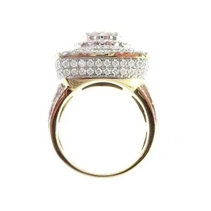 ZAWO HOUSE 925 Sterling <b>Silver</b> Unisex Vintage Pear Moissanite Engagement Ring Freshwater Pearl Gold Plated Luxury Prong - Product Image 5