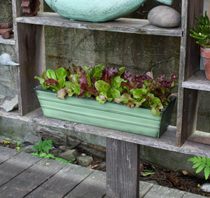 Macetero Metálico Rectangular de Última Generación, Color Verde Exclusivo, Macetero Grande para Flores, Macetero de Metal Galvanizado - Product Image 3