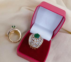 Anillo Ajustable Chapado en Oro con un Brillo Impresionante, de la Mejor Calidad, para Mujeres y Niñas, Colección para Fiestas y Bodas - Product Image 2