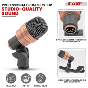 ไมโครโฟน 5Core Snare Mic XLR แบบคาร์ดิออยด์ สำหรับกลองทอม กลองคิก และเครื่องดนตรี - Product Image 5