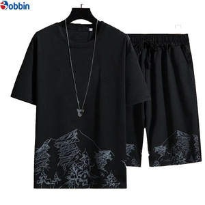 Conjunto de chándal unisex cómodo y transpirable con estampado 3D estilo urbano, camiseta oversize y pantalón corto para hombre - ¡Novedad! - Product Image 5