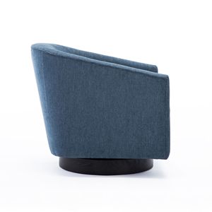 Sedia Girevole Cadet Blue Garland con Base in Legno, Elegante Arredamento per Soggiorno - Product Image 2